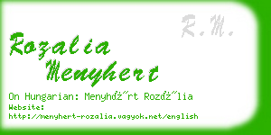 rozalia menyhert business card